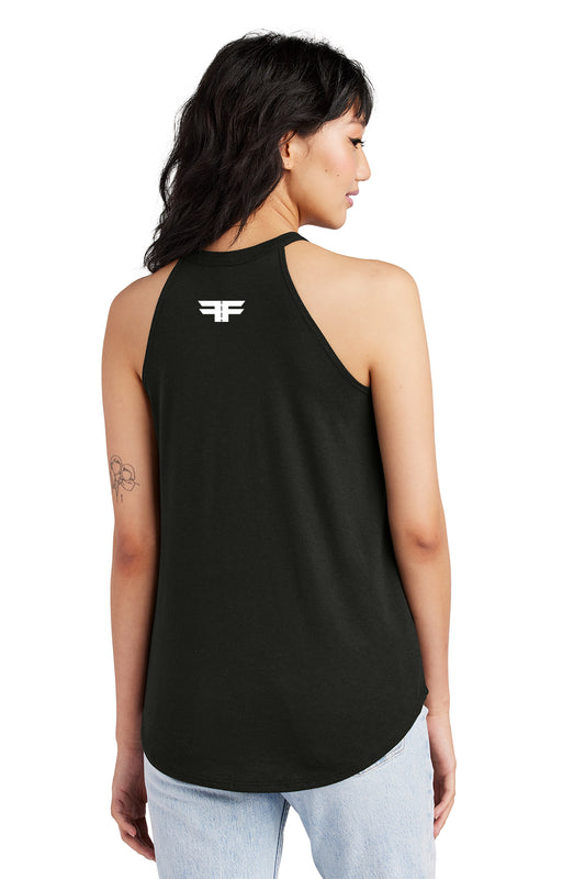Faith Over Fear Retro Black Tank