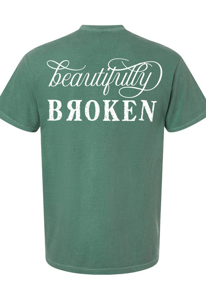 Beautifully Broken Light Green Tee
