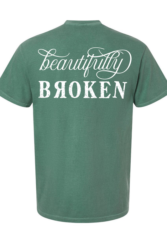 Beautifully Broken Light Green Tee