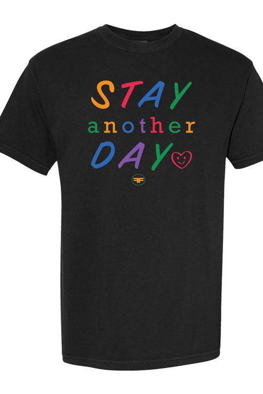 Stay Another Day Black Tee