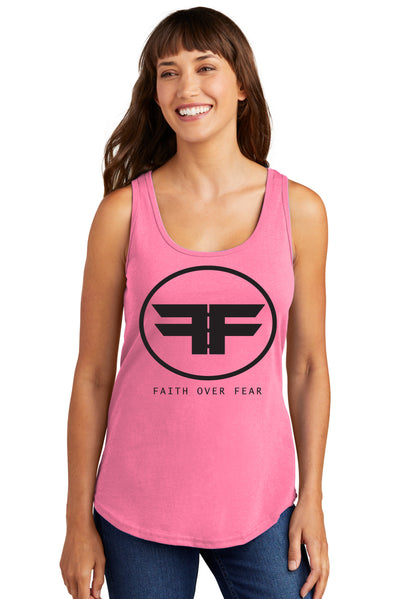 FOF Circle Logo Neon Pink Tank