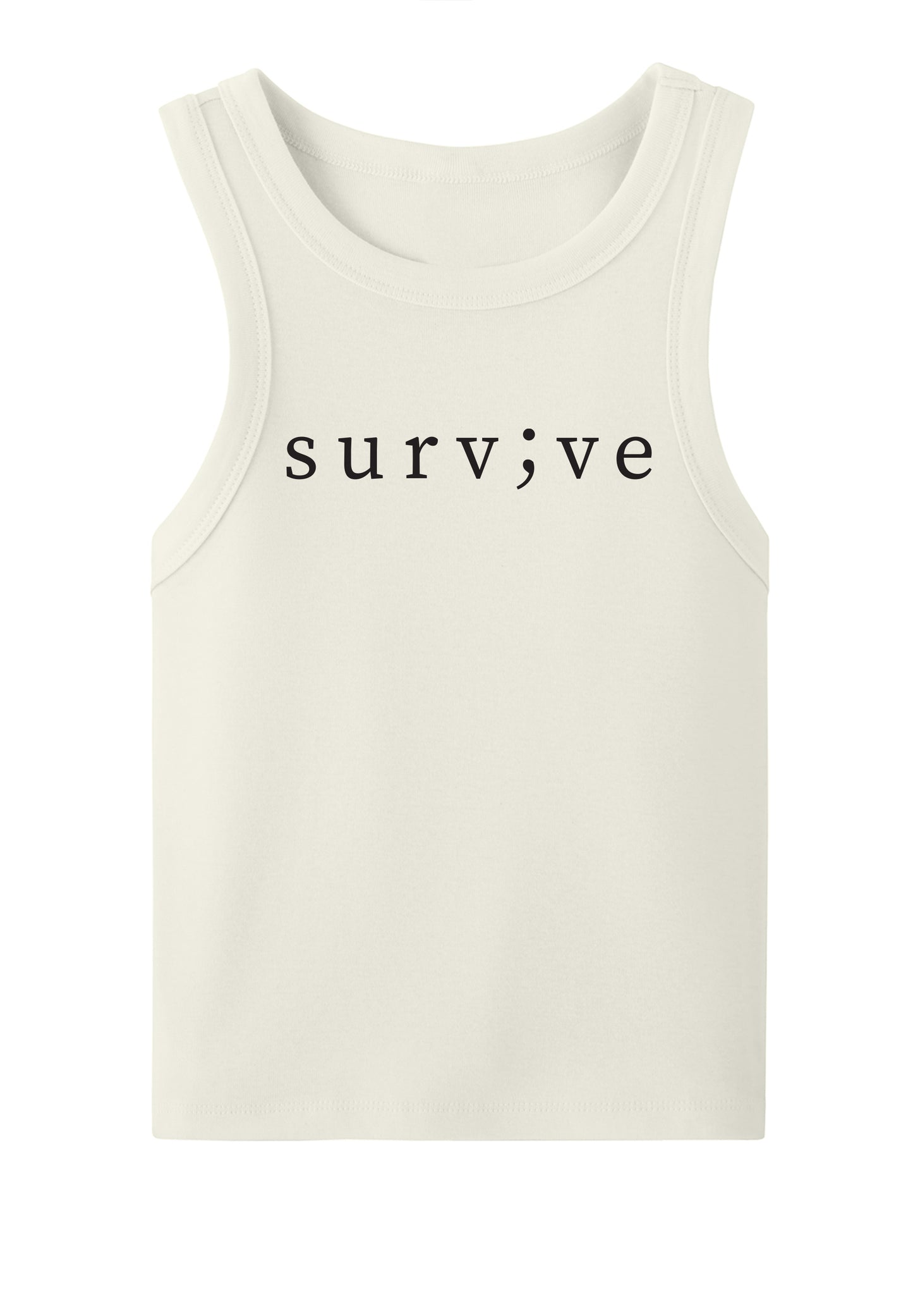 Surv;ve Ribbed Crop Tank